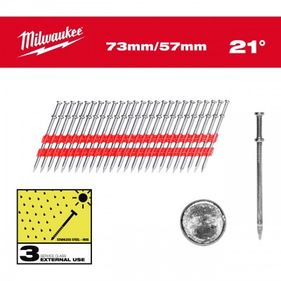 Gwoździe z podwójnym łbem M18 FDN 57 mm - 2 000szt