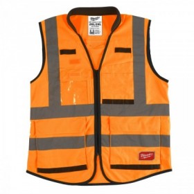 Kamizelka o intensywnej widzialności PREMIUM pomarańczowa - 2XL 3XL