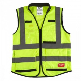 Kamizelka o intensywnej widzialności PREMIUM żółta - 2XL 3XL