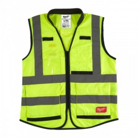 Kamizelka o intensywnej widzialności PREMIUM żółta - L XL