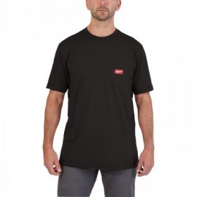 WTSSBL-XXL T-shirt z kieszonką z krótkim rękawem - czarny