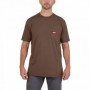 WTSSBR-M T-shirt z kieszonką z krótkim rękawem - brązowy